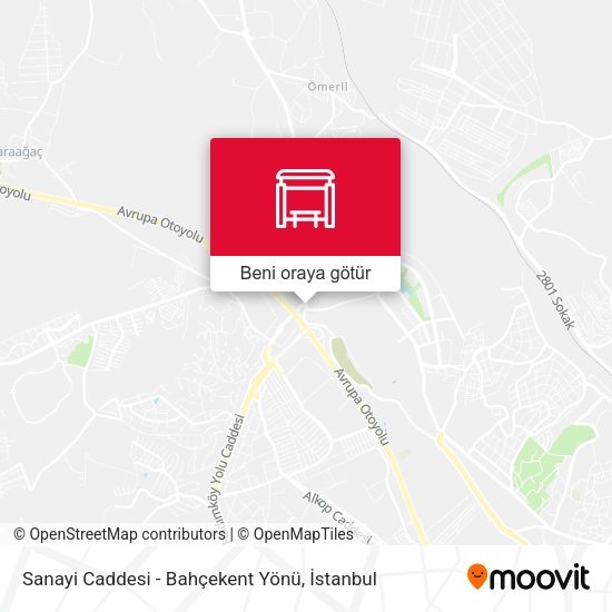 Sanayi Caddesi - Bahçekent Yönü harita