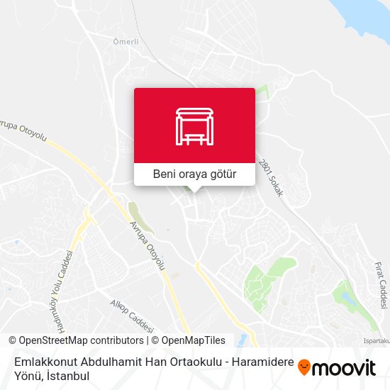 Emlakkonut Abdulhamit Han Ortaokulu - Haramidere Yönü harita