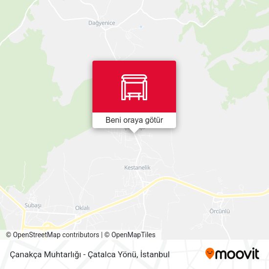 Çanakça Muhtarlığı - Çatalca Yönü harita