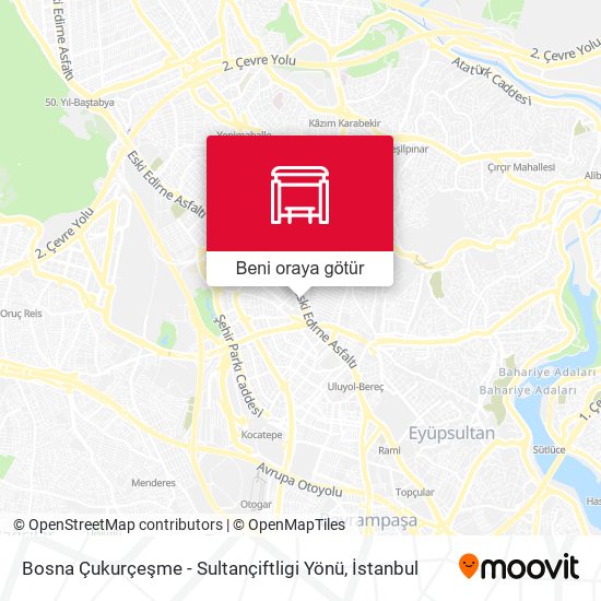 Bosna Çukurçeşme - Sultançiftligi Yönü harita