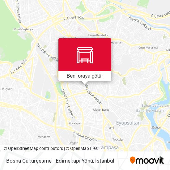 Bosna Çukurçeşme - Edirnekapi Yönü harita