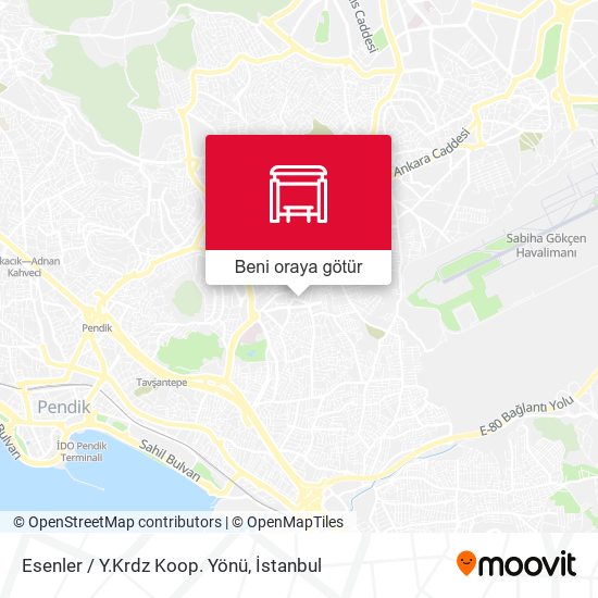Esenler / Y.Krdz Koop. Yönü harita