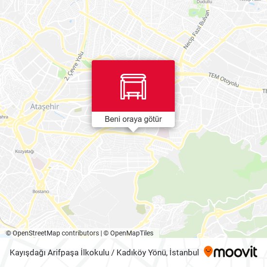 Kayışdağı Arifpaşa İlkokulu / Kadıköy Yönü harita