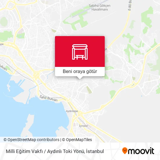 Milli Eğitim Vakfı / Aydınlı Toki Yönü harita