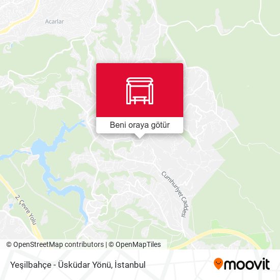 Yeşilbahçe - Üsküdar Yönü harita