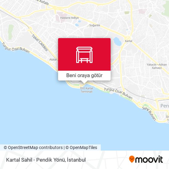 Kartal Sahil - Pendik Yönü harita