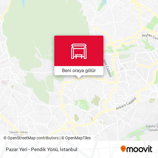 Pazar Yeri - Pendik Yönü harita