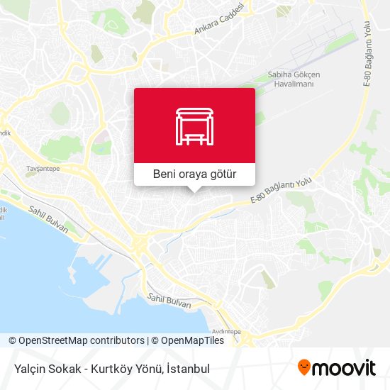 Yalçin Sokak - Kurtköy Yönü harita