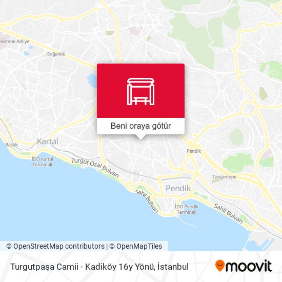 Turgutpaşa Camii - Kadiköy  16y Yönü harita