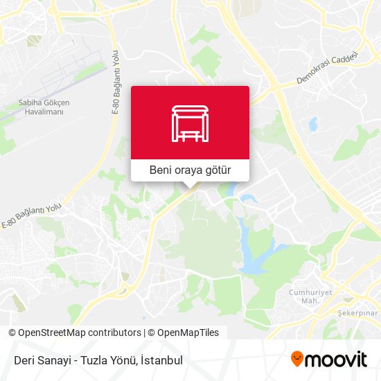 Deri Sanayi - Tuzla Yönü harita