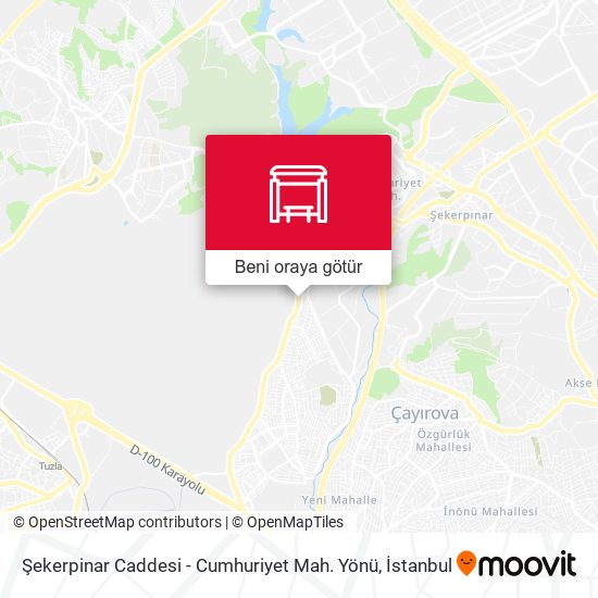 Şekerpinar Caddesi - Cumhuriyet Mah. Yönü harita