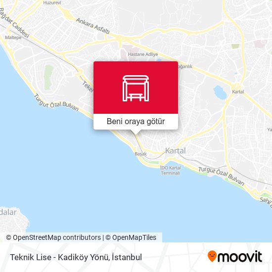 Teknik Lise - Kadiköy Yönü harita