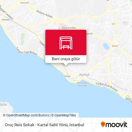 Oruç Reis Sokak - Kartal Sahil Yönü harita