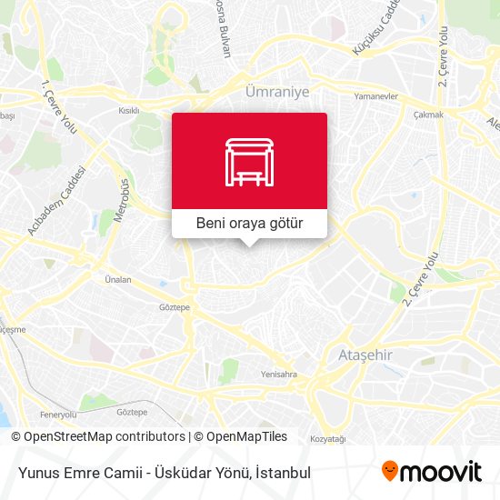 Yunus Emre Camii - Üsküdar Yönü harita