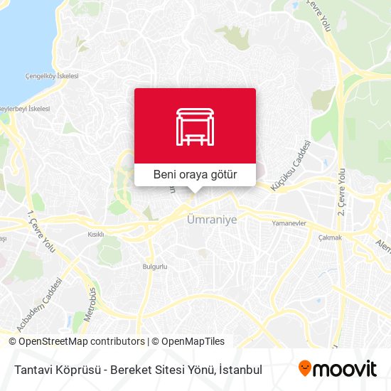 Tantavi Köprüsü - Bereket Sitesi Yönü harita