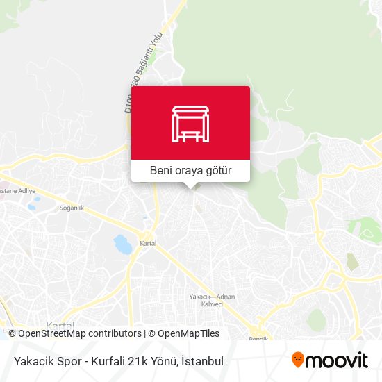 Yakacik Spor - Kurfali 21k Yönü harita