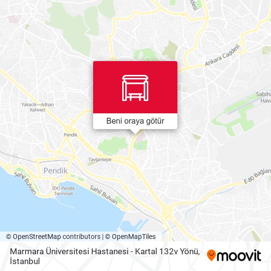 Marmara Üniversitesi Hastanesi - Kartal  132v Yönü harita