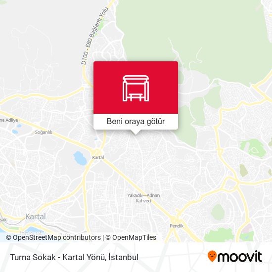Turna Sokak - Kartal Yönü harita