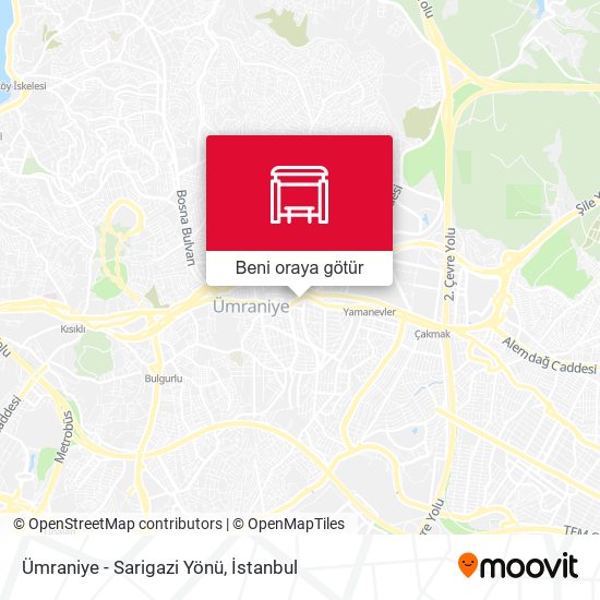 Ümraniye - Sarigazi Yönü harita