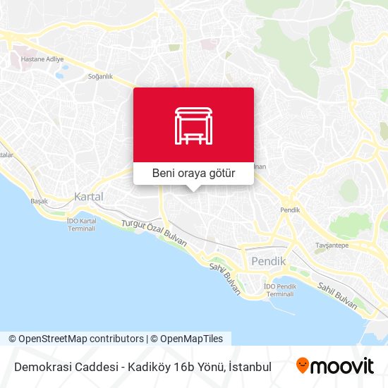 Demokrasi Caddesi - Kadiköy  16b Yönü harita