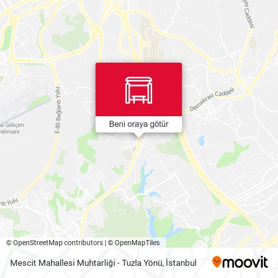 Mescit Mahallesi Muhtarliği  - Tuzla Yönü harita