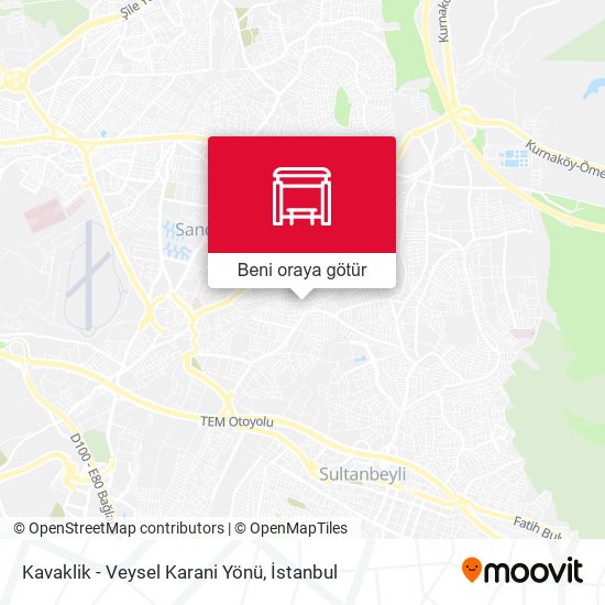 Kavaklik - Veysel Karani Yönü harita