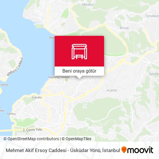 Mehmet Akif Ersoy Caddesi - Üsküdar Yönü harita