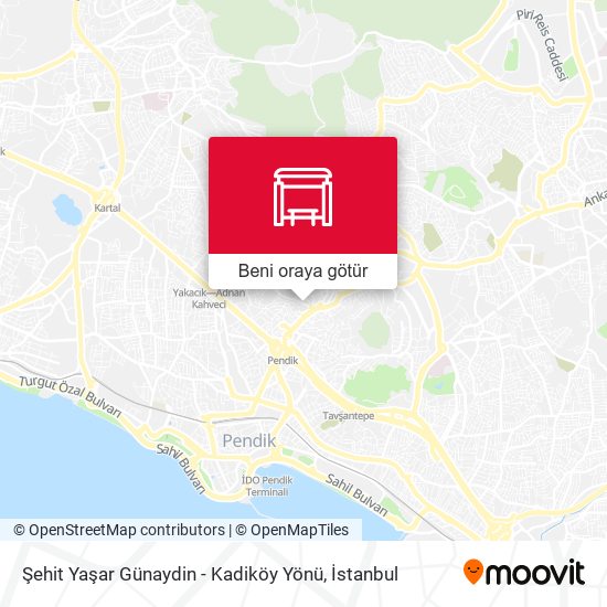 Şehit Yaşar Günaydin - Kadiköy Yönü harita
