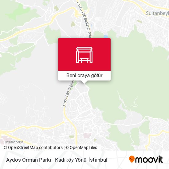 Aydos Orman Parki - Kadiköy Yönü harita