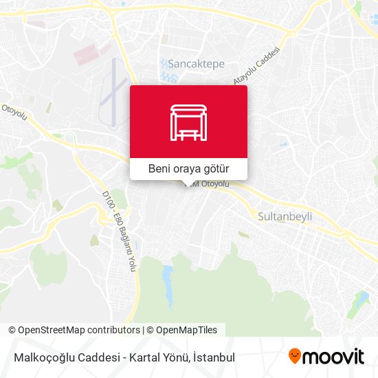 Malkoçoğlu Caddesi - Kartal Yönü harita