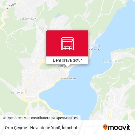 Orta Çeşme - Havantepe Yönü harita