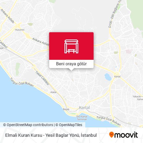 Elmali Kuran Kursu - Yesil Baglar Yönü harita