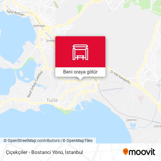 Çiçekçiler - Bostanci Yönü harita