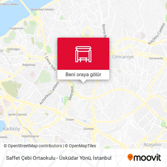 Saffet Çebi Ortaokulu - Üsküdar Yönü harita