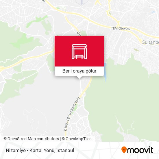 Nizamiye - Kartal Yönü harita