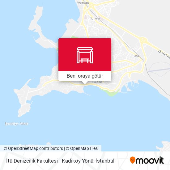 İtü Denizcilik Fakültesi - Kadiköy Yönü harita