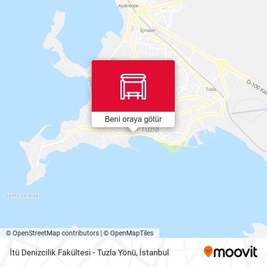 İtü Denizcilik Fakültesi - Tuzla Yönü harita