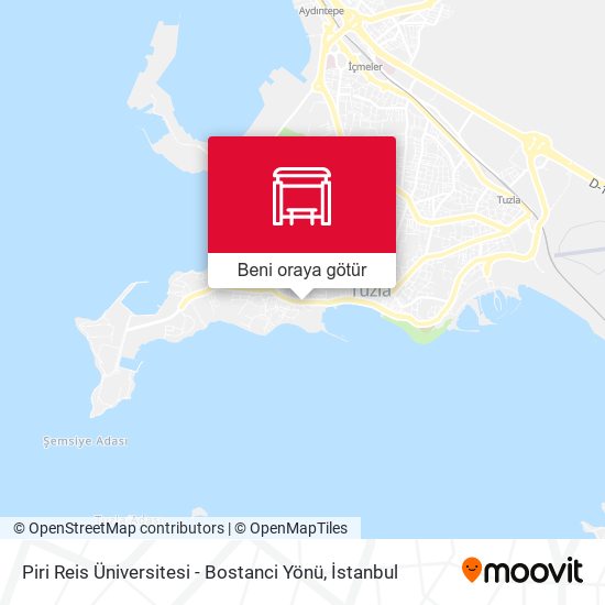 Piri Reis Üniversitesi - Bostanci Yönü harita