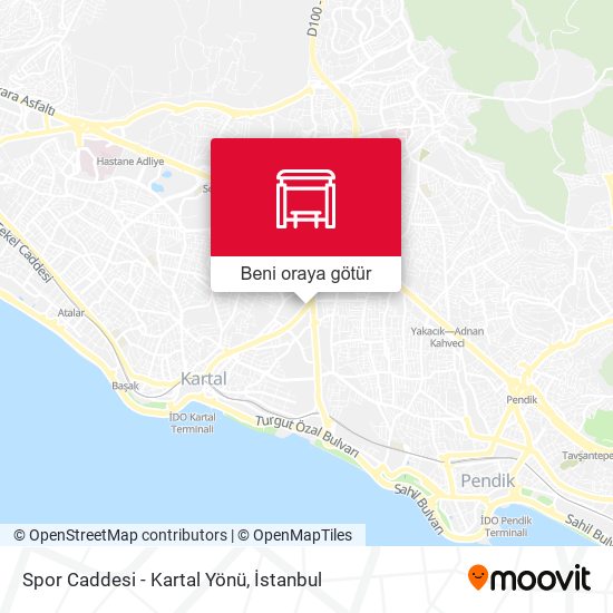 Spor Caddesi - Kartal Yönü harita