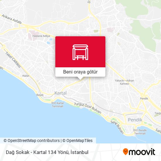 Dağ Sokak - Kartal   134 Yönü harita