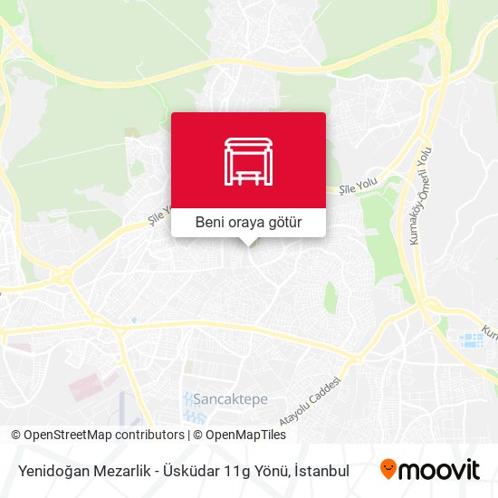 Yenidoğan Mezarlik - Üsküdar 11g Yönü harita