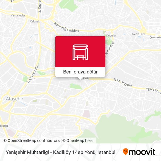 Yenişehir Muhtarliği - Kadiköy 14sb Yönü harita