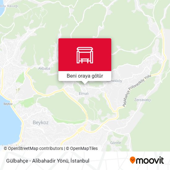 Gülbahçe - Alibahadir Yönü harita