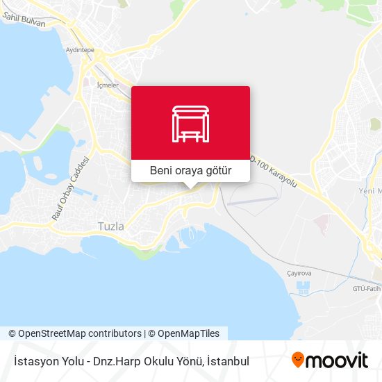 İstasyon Yolu - Dnz.Harp Okulu Yönü harita