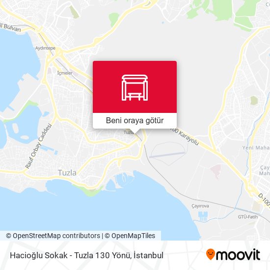 Hacioğlu Sokak - Tuzla  130 Yönü harita