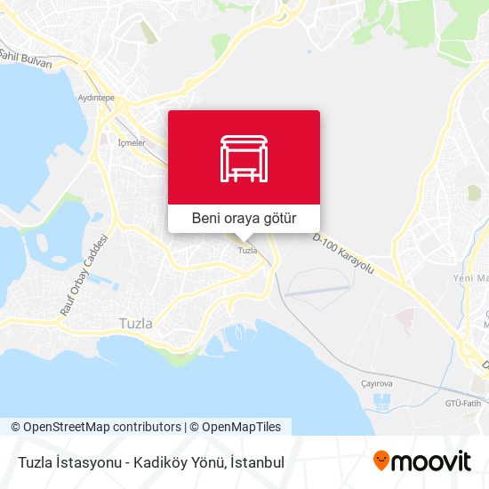 Tuzla İstasyonu - Kadiköy Yönü harita