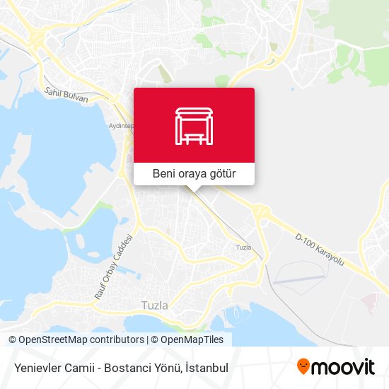Yenievler Camii - Bostanci Yönü harita