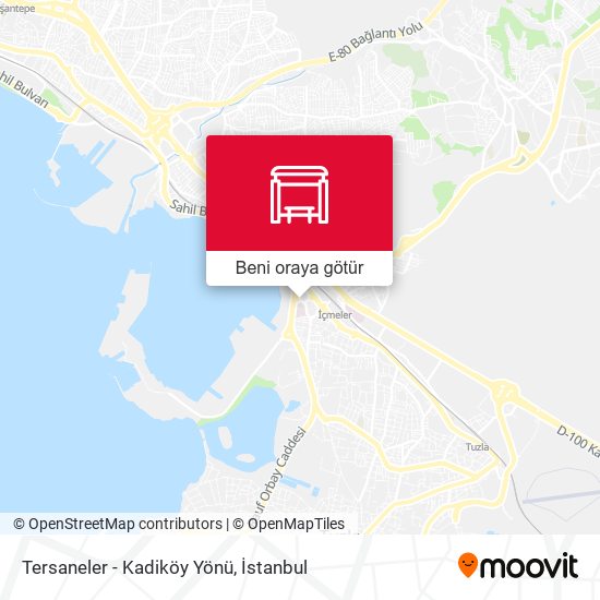 Tersaneler - Kadiköy Yönü harita