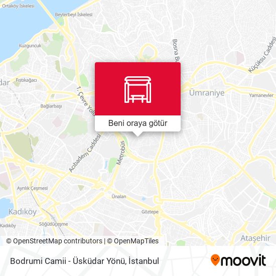 Bodrumi Camii - Üsküdar Yönü harita