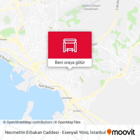 Necmettin Erbakan Caddesi - Esenyali Yönü harita